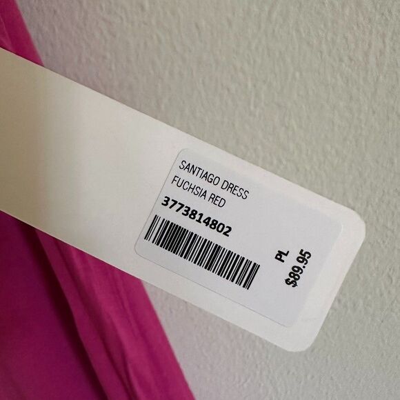Soft Surroundings NWT Santiago Fuchsia Sleeveless Maxi Dress Pockets Petite L - Picture 9 of 12